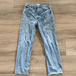 Agolde Light Wash Distressed Jeans